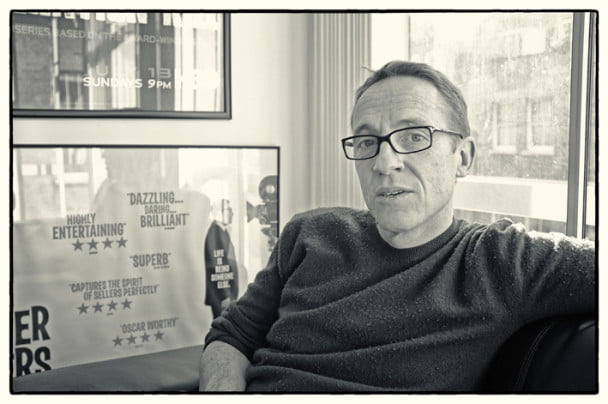 John Yorke black and white photograph in his home